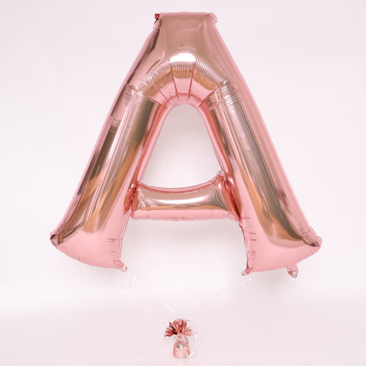 Rose Gold Letter Balloon, 34in